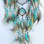 Large Dream Catchers,Boho Handmade Woven Turquoise Dream Catcher Wall Hanging Ornament for Bedroom Living Room Apartment Wedding Party Decor, Festival Blessing Gift (Turquoise)