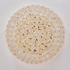 12-Light Crystal Flush Mount Chandelier Ceiling Light Fixture for Living Room Dining Room Bedroom Foyer Entryway Hallway Closet Bathroom (Gold D24)