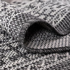 Keen Home Design Terrace Outdoor Round Rug - 8ft Round Washable Indoor/Outdoor Rug for Patio, Kitchen, Balcony, Beach, Garden, Deck and Porch, Size: 7'7" Round