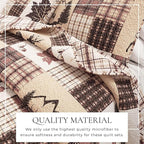Great Bay Home Lodge Bedspread King Size Quilt with 2 Shams. Cabin 3-Piece Reversible All Season Quilt Set. Rustic Quilt Coverlet Bed Set. Redwood Collection.