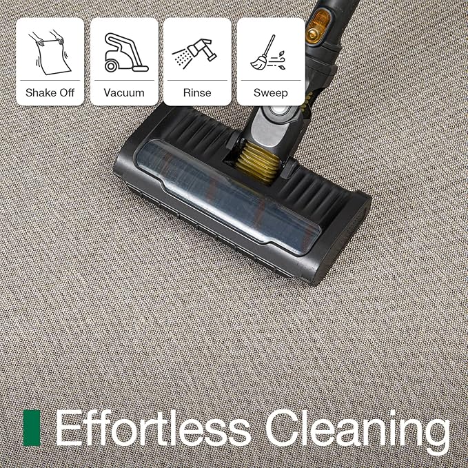 LUMI Ultra Thin Door Mat for Entryway, Low Profile Non Slip Rubber Backing Indoor Doormat, Easy Clean Welcome Entrance Mat for Inside House, Patio,Beige 24"x36"