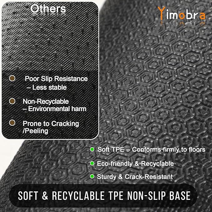 Yimobra Welcome Mat Outdoor Indoor, All-Season Waterproof Front Door Mat Outside Entrance, All-Weather Heavy Duty Non-Slip Doormat, Low Profile Porch Patio Entrance Mats, 36x24, Brown