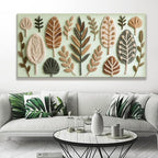 Large Boho Wall Art For Living Room Chic Home Green Wall Art Modern Multicolor Print Paintings Leaves Feather Canvas Wall Art Decor Picture For Bedroom Apartment Kitchen Ready To Hang 29"W X 58"L