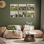 LANCHI95 6 Pcs 8x10 In Halloween Wall Art Prints, Vintage Witch Posters, Cute Ghost Pictures for Bedroom Decor (UNFRAMED)