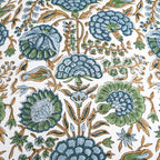 Ridhi Block Print Pillow Cover Asparagus Green Cotton Throw Case Decorative for Couch Pillows Living Room, Chic Boho Cute Thanksgiving Christmas, Fall Gifts 16 x16 Inches