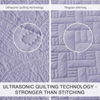 Love's cabin King Size Quilt Bedding Set Lavender Bedspreads - Bed Lightweight Bedspread Comforter - Coin Pattern Bedding Coverlet for All Season - 3 Pieces (1 Quilt, 2 Pillow Shams)