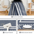 Outdoor Patio Rug, Outside Rectangular Carpet, Moroccan Geometric Rugs, Washable Large Indoor Outdoor Rug 6x9 Mats for RV, Picnic, Backyard, Deck, Balcony, Porch, Beach