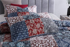 Yvooxny Quilts Queen Size 3-Piece Quilt Set Real Patchwork Bedspread Coverlet Set Quilted Bedding Set with Pillowcases for All Seasons, Farmhouse Bohemian Style