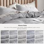 Bedsure Cotton Duvet Cover King - 100% Cotton Waffle Weave Grey Duvet Cover King Size, GentleSoft™ and Breathable Bedding Set for All Season, 3 Pieces, 104"x90"