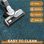 Mibao Front Door Mat, Dirt Trapper Welcome Mat for Outdoor Indoor, Non-Slip Waterproof Doormat, Durable Machine Washable Low Profile Entry Rug for Back Door Outside Patio Porch, 48" x 24", Blue