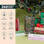 Folkulture Advent Calendar 2025 - Pack of 24 Incense Sticks for Gifts | Pack of 240 - Organic, Non-Toxic, Slow Burning Inscense for Women |