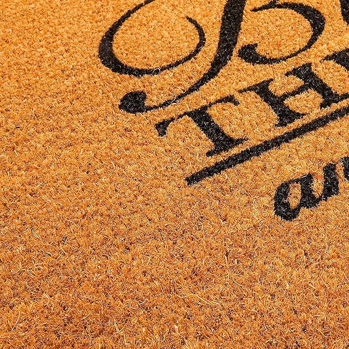 Juvale Coco Coir Door Mat 17 x 30 in - Bless This Home and All Who Enter Doormat for Front Entrance