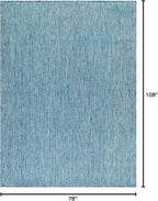 Washable Indoor Outdoor Rug Weather Resistant Carpet Modern Solid for Porch Deck Balcony Backyard Patio Rug 6x9 Aqua Blue