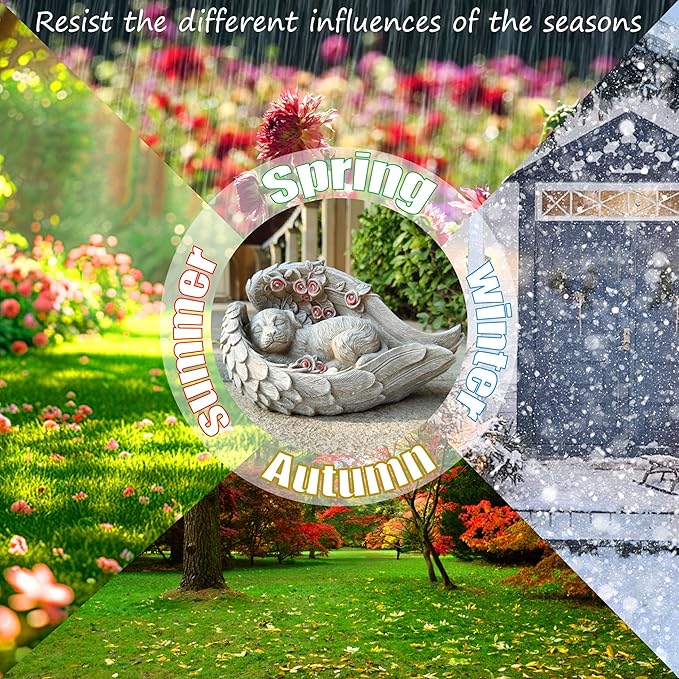 Solar Dog Garden Statues Outdoor Décor- Dog Figurines Solar LED Light Lawn Ornaments - Yard Decorations for Patio, Balcony, Backyard -Unique Birthday House Warming Gifts for Mom