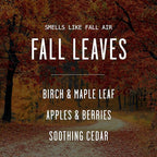 Fall Candles - 'Fall Leaves' Fall Candle w/Autumn Leaves, Clove & Musk I Infused with Essential Oils I Autumn Scented Candles I Cozy Cute Autmn Décor Gifts I 9oz Jar I 50Hr Burn I Made in USA
