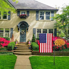 TOPFLAGS Garden Flag Stand with American Flag Garden Flag Metal Yard Flag Holder Pole Stake Small Flag Stands for Garden Flags 12 x 18