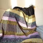 Soft Chenille Yarn Throw 36"x48", Handmade Knit Throw Blanket, for use in All Seasons, Soft Cozy Warm Knitted Blanket for Bed Sofa, Couch Chair, Living Room(1.76Ib)