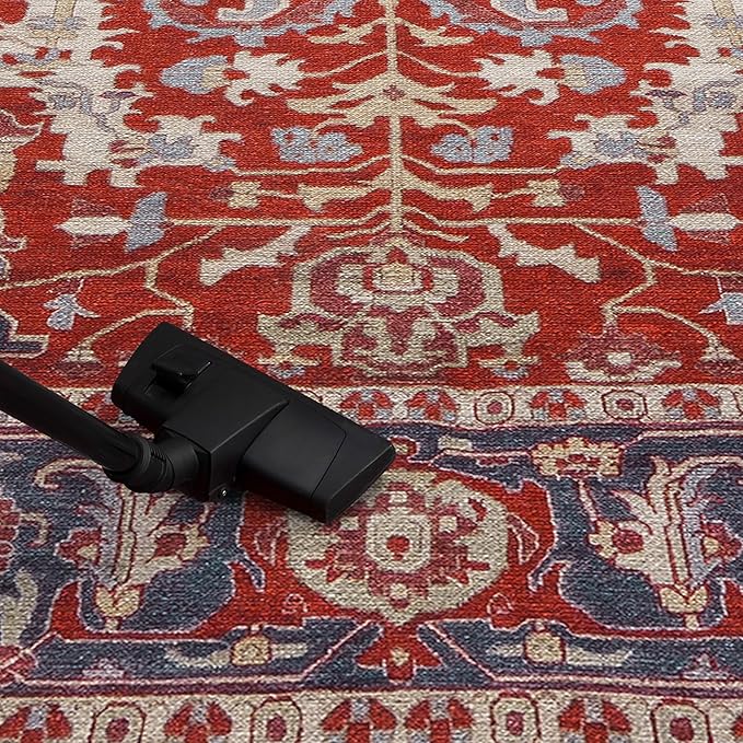 Keen Home Design 4x6 Rug - Machine Washable Area Rug with Non-Slip Backing, Ideal for Living Room, Dining Room, Bedroom - Vintage, Easy Clean, Durable, Low Pile Rug - (4' x 6')