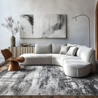 Area Rugs 8x10 for Living Room Bedroom Machine Washable Modern Abstract Soft Dark Large Rugs with Non Slip Backing, Floor Carpet for Dining Room