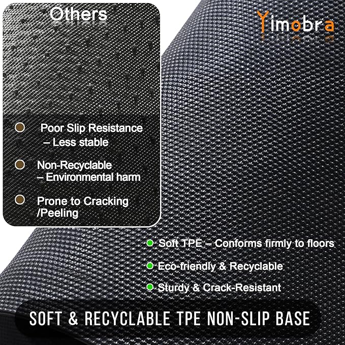 Yimobra Welcome Mat Outdoor Indoor, All-Season Waterproof Front Door Mat Outside Entrance, All-Weather Heavy Duty Non-Slip Doormat, Low Profile Porch Patio Entrance Mats, 60x36, Brown