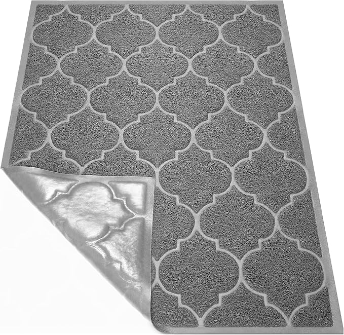 Cosyearn Door Mat, Front Door Mat, 46x35, Welcome Mats for Entryway,Garage,High Traffic Areas, Jumbo Size, Doormat Entrance, Waterproof Mat, Easy Clean, Outdoor Indoor Floor Mat,Non Slip (Grey)