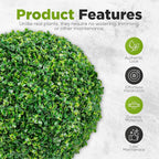 DRAY Premium 20.87" Faux Boxwood Balls – Set of 2 Artificial Topiary Spheres for Outdoor & Indoor Use – Realistic, UV-Resistant, Weatherproof Decorative Greenery – Check Measurements