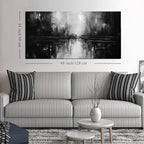 TYTAUPT Abstract Canvas Wall Art For Living Room Black and White Wall Art For Office Bedroom Wall Decor 24 x 48 Inch
