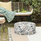 LVTXIII Inflatable Stool Ottoman Footrest with Handle, Decorative Fade-Resistant Foot Stool, Indoor or Outdoor Pouf for Home Garden and Camping Use, 21x21x9, Dailey Tan