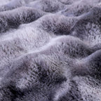 UKELER Soft Faux Fur Throw Blanket 50''x60'' Dark Grey Reversible Shaggy Blanket Plush Thick Fluffy Blankets Throws for Bed, Couch, Sofa, Office, Camping