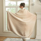 Joiedomi Throw Blanket for Couch Bed, Light Camel Knitted Blankets Gifts for Women Mom Girls, Cozy Cute Soft Throw Home Room Decor Aesthetic for Women Mothers Birthday Gifts 50x70 Inches