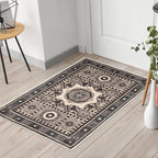 Keen Home Design 2x3 Rug - Machine Washable Entry Rug with Non-Slip Backing, Ideal for Enteryway, Kitchen, Bathroom, Laundry Room - Vintage, Easy Clean, Durable, Low Pile Rug - (2' x 3')
