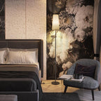 SUNMORY Floor Lamps for Living Room/Bedroom/Office, Standing Lamp with Remote Control, Dimmable Tall Lamp, Suitable for Modern/Boho/Farmhouse and Other Home Decor Styles, Black+Gray Lampshade