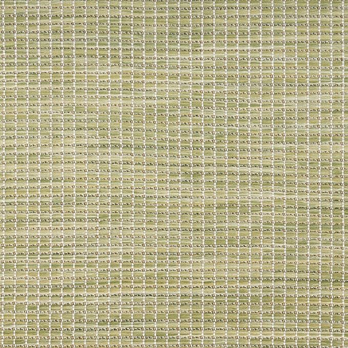 Nourison Home Positano Indoor/Outdoor Green 5' x 7' Area Rug, Easy Cleaning, Non Shedding, Bed Room, Living Room, Dining Room, Backyard, Deck, Patio (5x7)
