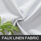 MIULEE Linen Texture Full Blackout Curtain for Living Room Darkening,Thermal Insulated Grommet Curtain for Bedroom,Room Darkening Curtains for Kitchen,52x45 Inch Length 2 Panels Grayish White