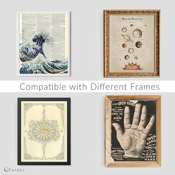 Fardes Vintage Decor for Room Wall Decoration, 13pcs Aesthetic Posters for Vintage Room Decor, Astronomy Pictures, Eclectic Room Decor, Gallery Wall Art