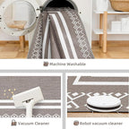 Outdoor Patio Rug, Outside Rectangular Carpet, Moroccan Geometric Rugs, Washable Large Indoor Outdoor Rug 8x10 Mats for RV, Picnic, Backyard, Deck, Balcony, Porch, Beach