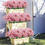 Uieke 72 Bundles Artificial Flowers for Outdoors UV Resistant Fake Silk Flowers No Fade Greenery Shrubs Plants for Outside Planter Home Garden Porch Window Box Spring Summer Décor (Pink)