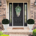 Pure Garden Outdoor Planter 2-Pack - 16x18-Inch Urn Planters - Plastic Plant Pots for Indoor, Outdoor, or Front Porch Decor - Flower Pots (White)