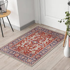 Keen Home Design 2x3 Rug - Machine Washable Entry Rug with Non-Slip Backing, Ideal for Enteryway, Kitchen, Bathroom, Laundry Room - Vintage, Easy Clean, Durable, Low Pile Rug - (2' x 3')