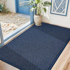COSY HOMEER-Door-Mat 32"x48" Non Slip Absorbent Entryway Rugs Dirt Trapper Doormats Washable Entrance Mats Low Pile Welcome Floor Mat for Front Back Door and Entry Mats,Navy Blue