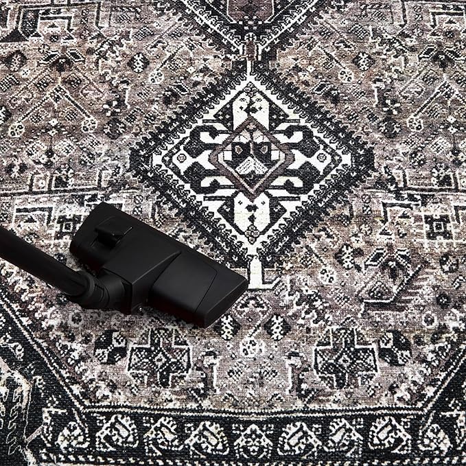 Keen Home Design 9x12 Rug - Machine Washable Area Rug with Non-Slip Backing, Ideal for Living Room, Dining Room, Bedroom - Vintage, Easy Clean, Durable, Low Pile Rug - (9' x 12')