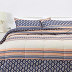 Amazon Basics Lightweight Microfiber Comforter Sets, 3-Pieces, Geometrics, King