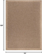 CAMILSON Easy Jute Rug 6x9, Indoor Outdoor Natural Color Fiber Area Rugs for Living Room Patio and Kitchen Rug, Sisal Boho Woven Design, Easy-Cleaning, Washable Outside Carpet Alfombras para(6 x 9)