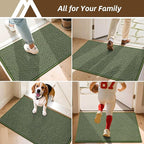 COSY HOMEER-Door-Mat 20" x 32" Non Slip Absorbent Entryway Rugs Dirt Trapper Doormats Washable Entrance Mats Low Pile Welcome Floor Mat for Front Back Door and Entry Mats,Green