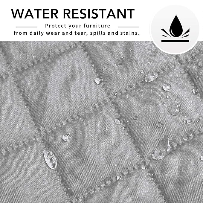 Easy-Going Sofa Slipcover L Shape Sofa Cover Sectional Couch Cover Furniture Protector Mat for Pets Dog Cat (X-Large, Light Gray/Light Gray)