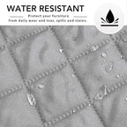 Easy-Going Sofa Slipcover L Shape Sofa Cover Sectional Couch Cover Furniture Protector Mat for Pets Dog Cat (Large,Light Gray/Light Gray)