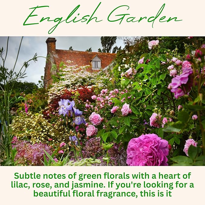 English Garden Floral Scented Candle, Many Scents to Choose from, All Natural Non-Toxic Soy Wax, Handmade in The USA (English Garden)