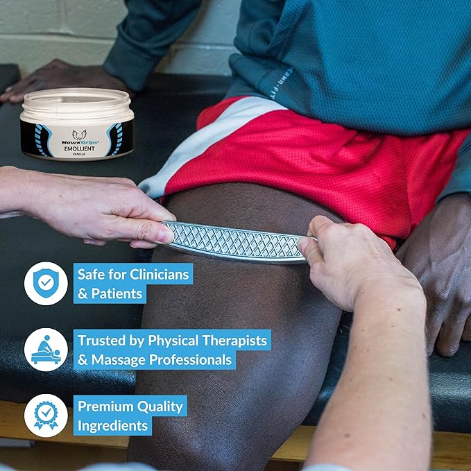 8oz Massage Emollient, Vanilla, Emollient for IASTM and Massage, Soft Tissue Mobilization & Lubrication for Massage Therapy, Shea Butter, Oil Based, Vegan, Cream Alternative, Pack of 10