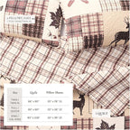 Great Bay Home Lodge Bedspread Full/Queen Size Quilt with 2 Shams. Cabin 3-Piece Reversible All Season Quilt Set. Rustic Quilt Coverlet Bed Set. Redwood Collection.