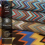 Boho Throw Blanket - Bohemian Fringe Tassels， for Bed Couch Soft ChairBlanket Double Sided (50"x70") (Red)